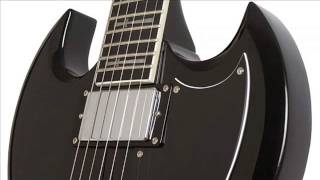 Tony Iommi style hard rock heavy metal backing track in Am chords