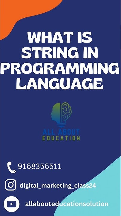 what is string | string in programming language #strings - YouTube