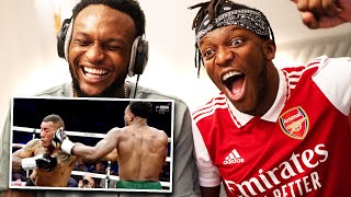 KSI REACTS TO MY 6TH PRO FIGHT KNOCKOUT!