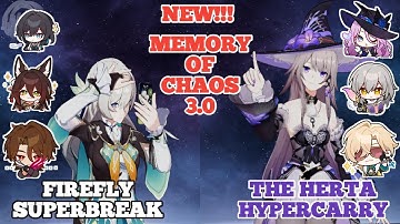 NEW Memory of Chaos Floor 12. EOS1 FIREFLY & E2S1 THE HERTA. Honkai: Star Rail 3.0
