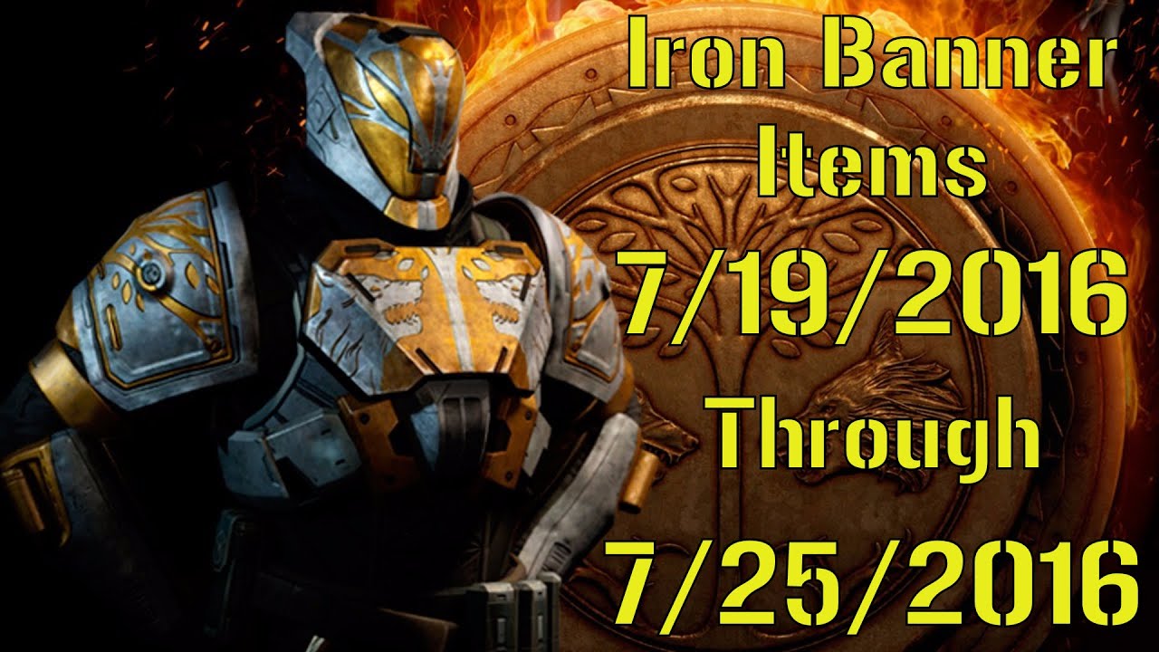 destiny iron banner hunter class items