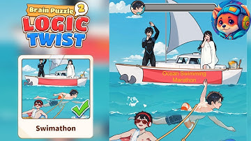 Brain Puzzle 2: Logic Twist Level 60 swimathon | Walkthrough & Solution Mobile 