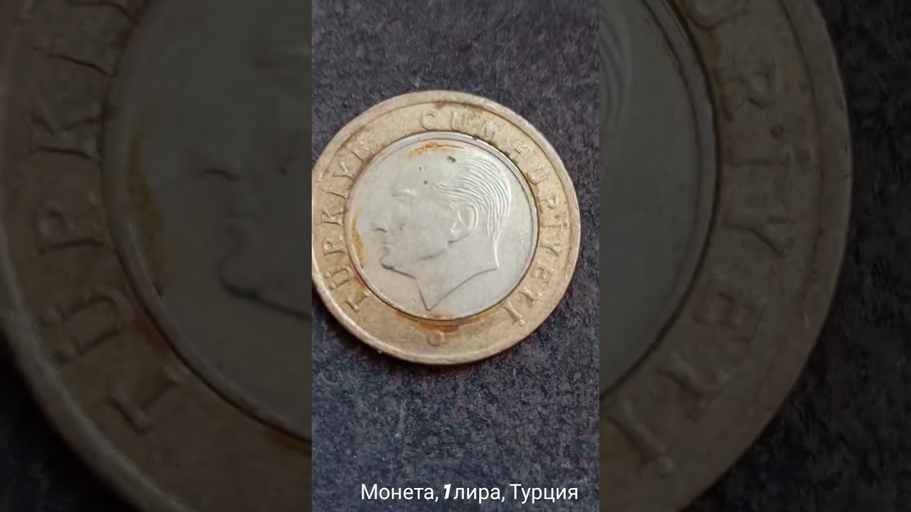 Турция монета 1 лира деньги турецкие türk lirası TRY Turkish coin money