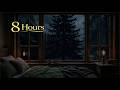 Fall Asleep Fast with Thunder and Heavy Rain on Roof | Dark Screen (8 Hours)