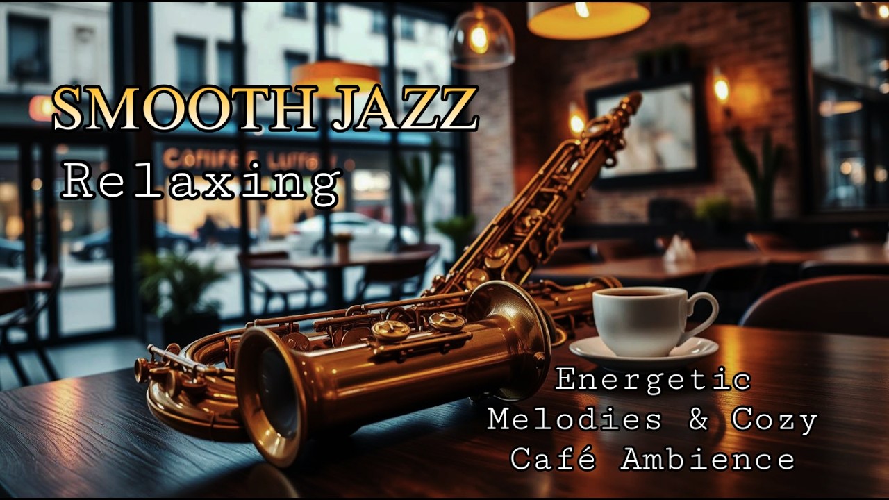 Smooth Jazz Relaxing Saxophone 🎷 Energetic Melodies & Cozy Café Ambience