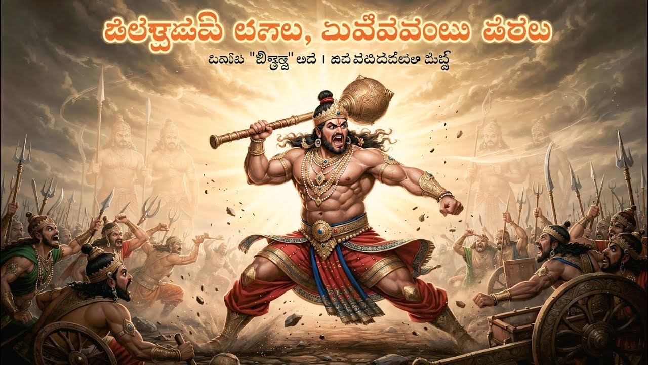 భీముడు"  మహాభారతంలోని అత్యంత శక్తివంతమైన వీరుడు