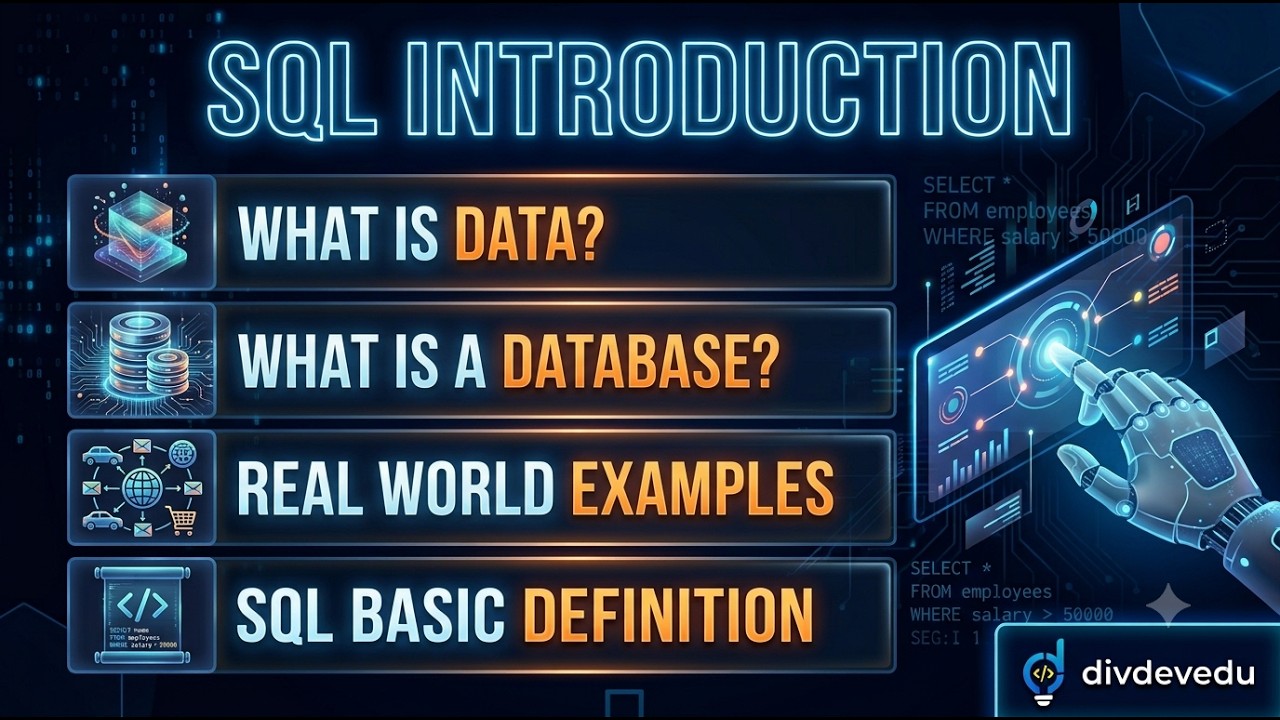 SQL Introduction for Beginners | What is Data, Database & SQL Explained ...