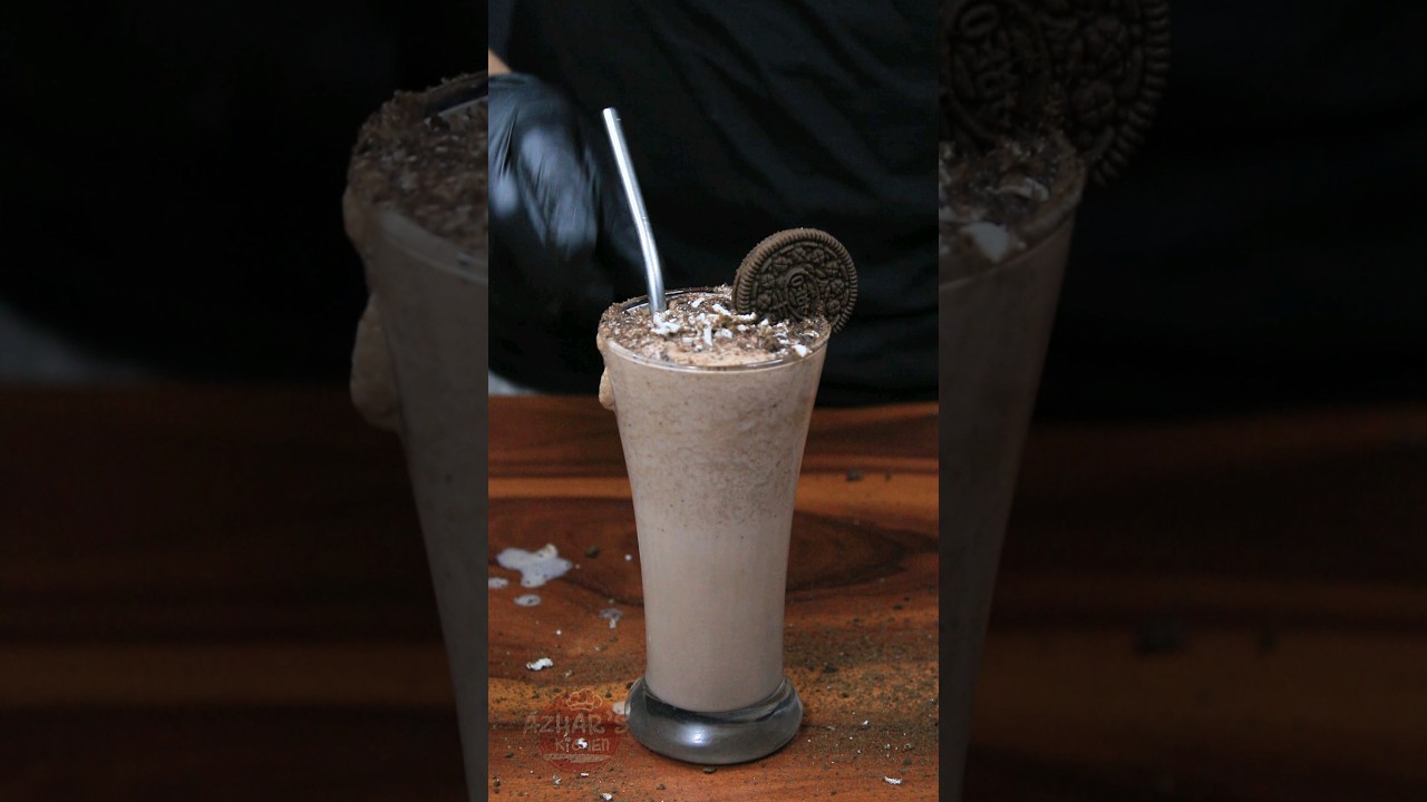 Oreo Milkshake Asmr cooking #shorts #food #asmr #asmrvideo #asmrfood #milkshake #recipe #shortvideo
