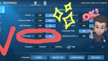 How to activate HFR mode in any Smartphone devices in Mobile Legends. As of Nov. 2020 update!!!