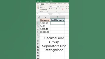 NUMBERVALUE Function #shorts #shortstricks #shortsexcel #tipsandtricks #exceltricks #exceltutorial