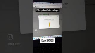 Day 3/100 of 100 days LeetCode challenge