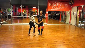 Salsa III with Victor & Julia (Adv) Reverse Cross Body (7.23.2015)