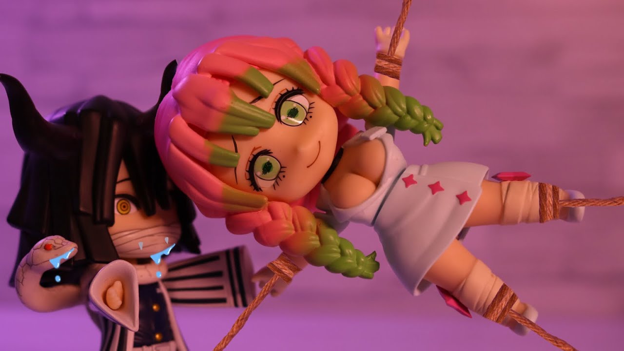 鬼化した伊黒さんに捕らえられる蜜璃ちゃん！！【鬼滅の刃】【コマ撮り】【ねんどろいど】