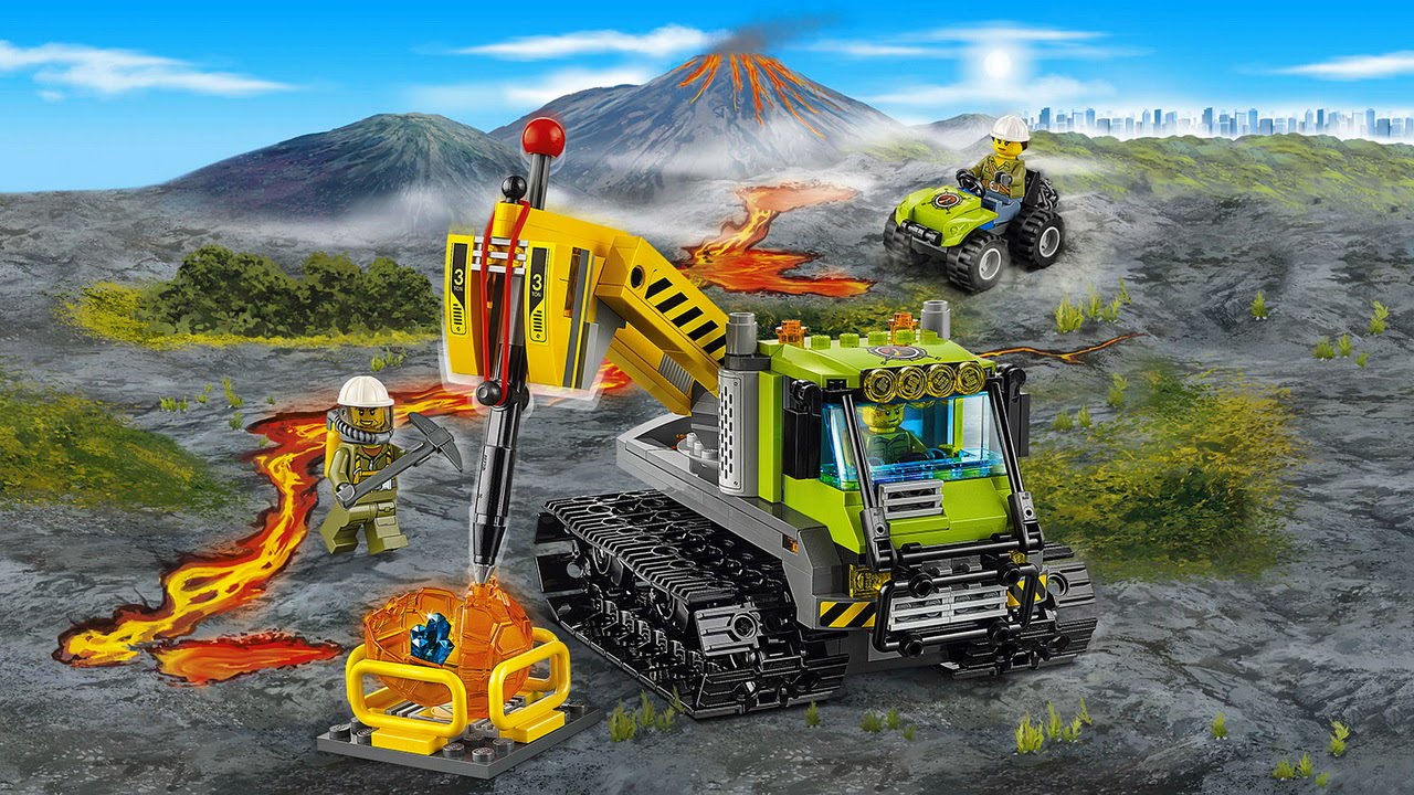 LEGO CITY Вездеход и квадроцикл исследователей вулканов - Видео для детей про конструктор Лего Сити
