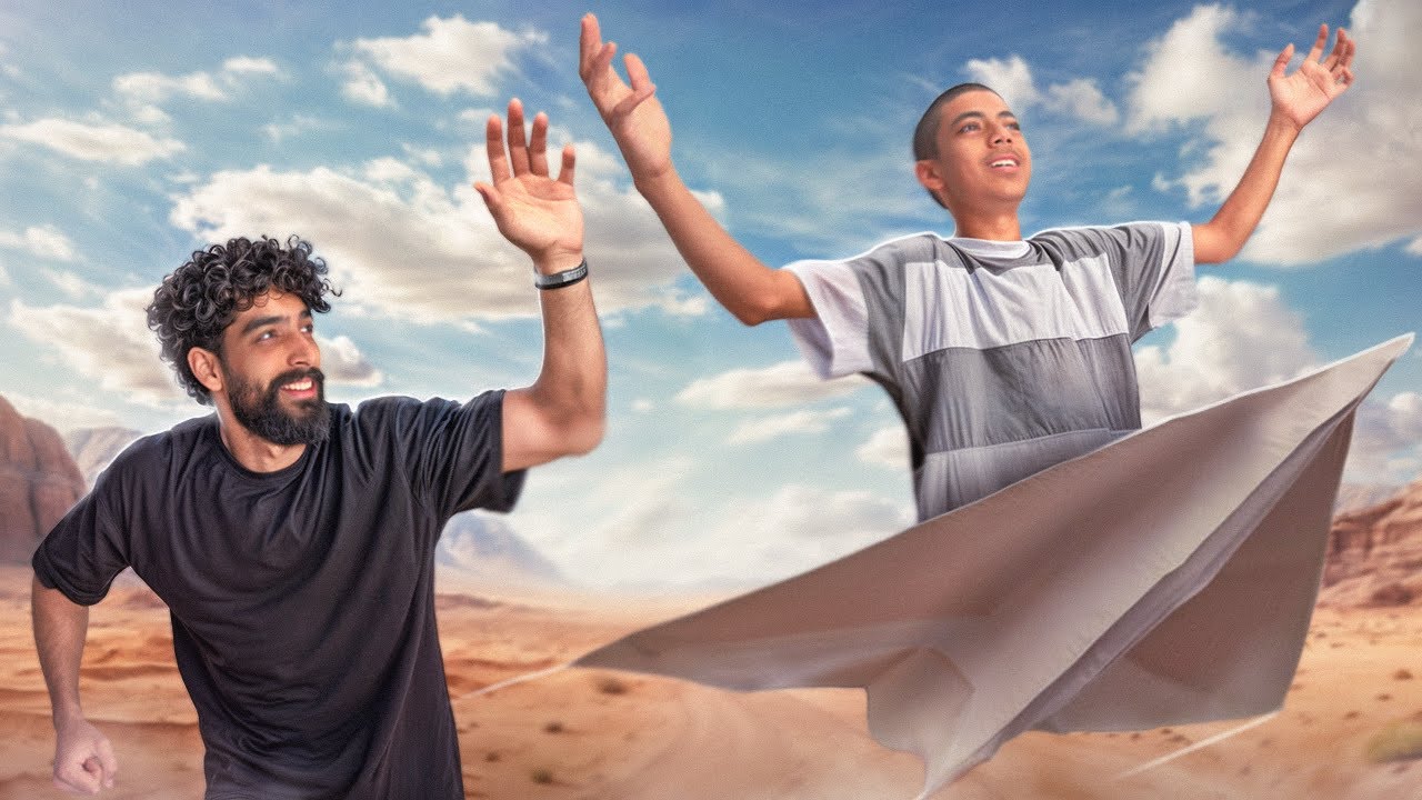 بزرگترین هواپیمای کاغذی رو ساختیم🤣✈️