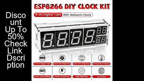 DIY Kit Electronic Network Clock WiFi ESP8266 Module 8-bit Digital Tube Display Time Temperature Ala