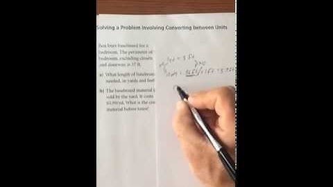 Solving a  word problem using imperial unit conversion 1