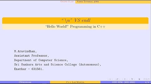 " \n " VS endl | #C++ | #Demo Program 4