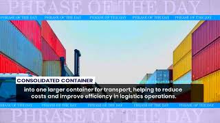 580 Phrase of the Day  - CONSOLIDATED CONTAINER