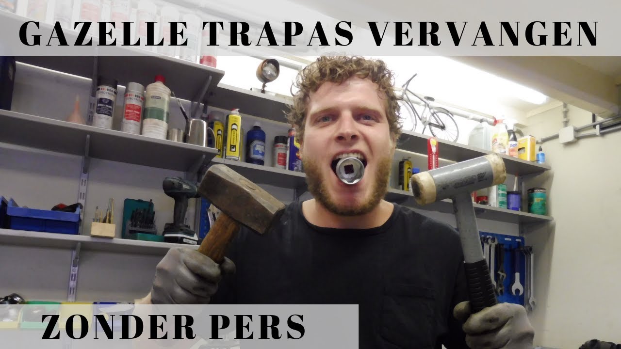 Geperste trapas vervangen - Gazelle trap as monteren ZONDER PERS - YouTube