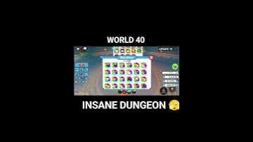 Got 1 tap World 40, INSANE DUNGEON 🫣 #roblox #robloxsimulator #weaponfightingsimulator