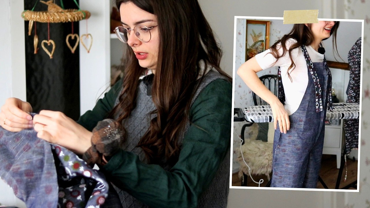 Let's Sew Retro Floral Dungarees for Gardening 🌼🌷🌻
