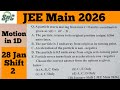 A particle starts moving from time t= 0 and its coordinate is given as x(t) = 4t^3 - | JEE Main 2026