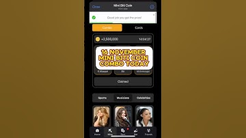 16 November Mini Biti coin combo today min biti coin combo cards #shorts #shortsfeed #trending