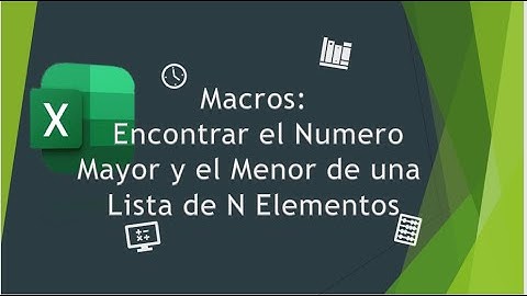 Macros: Encontrar el Numero Mayor y el Menor de una Lista de N Elementos -Rango Dinamico