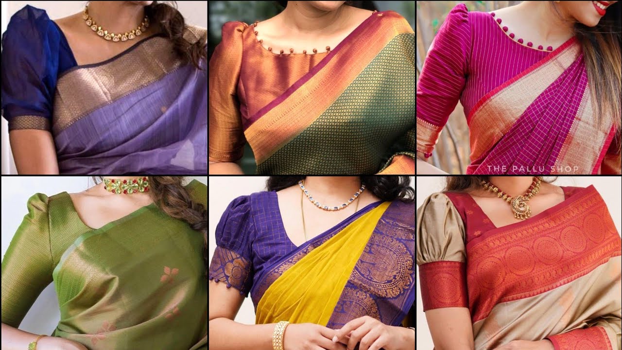 Net Saree Blouse Neck Designs - 20 Stunning Collection for Ladies