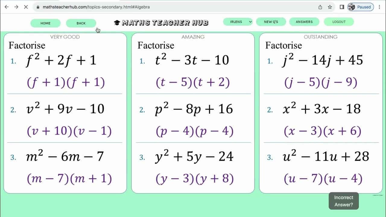 Maths teacher hub youtube