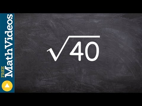 Video: Jaká je odmocnina čísla 40 v radikálním tvaru?