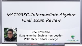 Question 53, MAT1033C Practice Final Exam