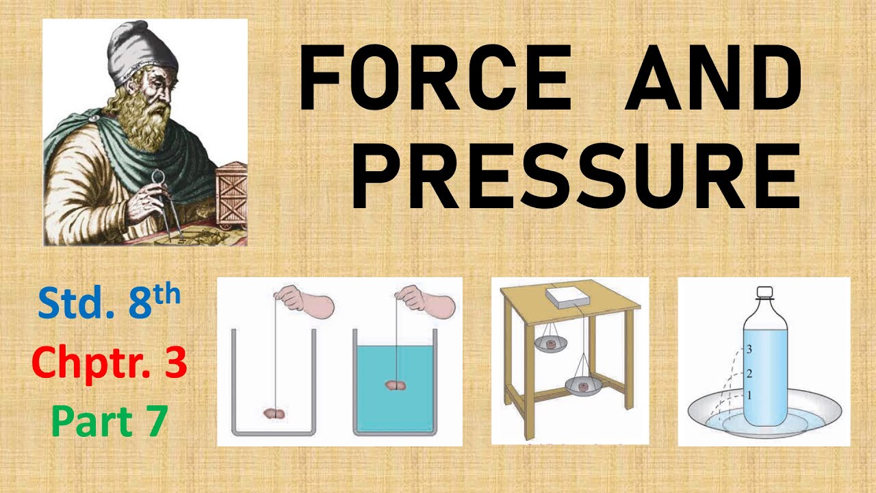 Force and Pressure Std 8th Science Chapter 3 Part 7 (Class 8th lesson 3 ...