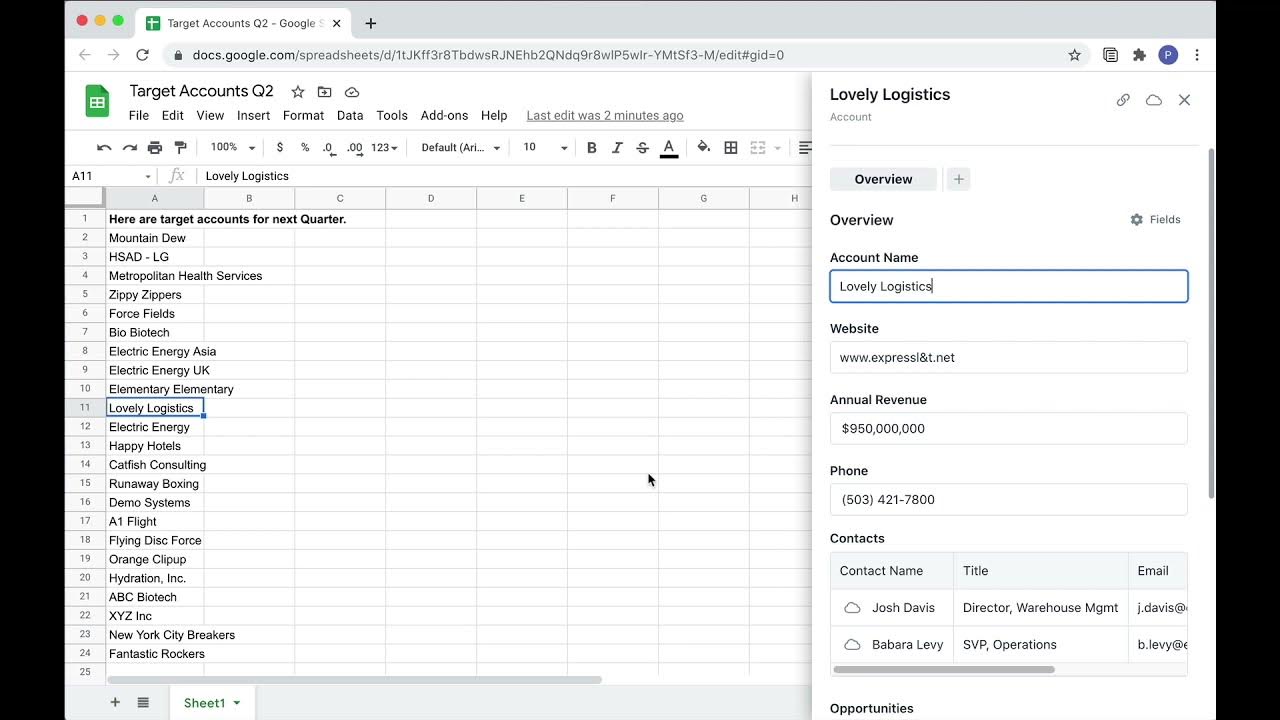 Update Salesforce within Google Sheets with Scratchpad YouTube