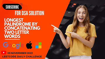 2131. Longest Palindrome by Concatenating Two Letter Words || DSA || Leetcode Daily Challenge ||