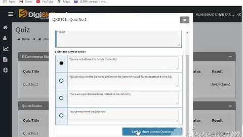 Digiskills Quickbooks Batch 8 Quiz 1