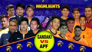 NATIONAL VOLLEYBALL GAME - APF VS GANDAKI PRADESH HIGHLIGHTS HD VIDEO || NVA CUP 2079