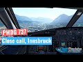 Boeing 737 overshoots runway at Innsbruck Airport in the Alps | PMDG | MSFS