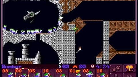 Medieval, level 8; a Lemmings 2 walkthrough