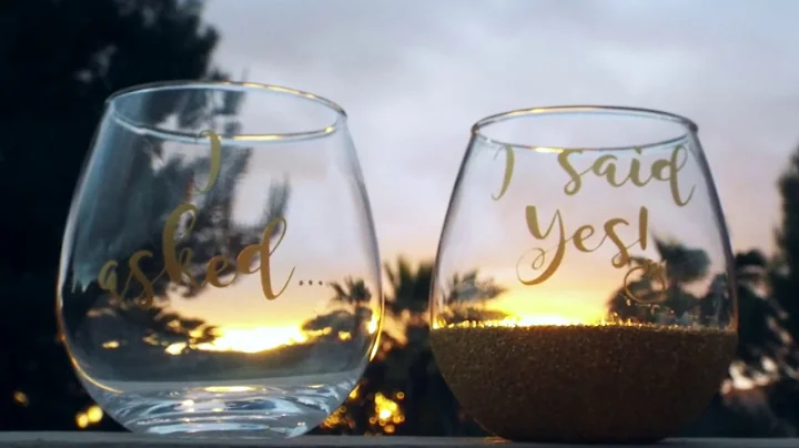 DIY Glitter Dipped Wine Glasses with Cricut