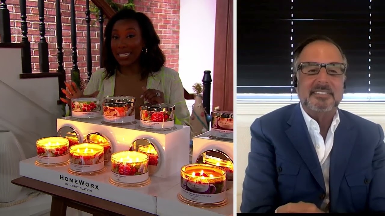 HomeWorx by Slatkin & Co. S/2 18oz Holiday Candles on QVC