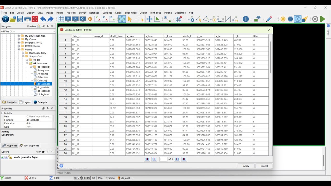 Tutorial Pembuatan Database Geologi Batubara dengan Surpac - YouTube