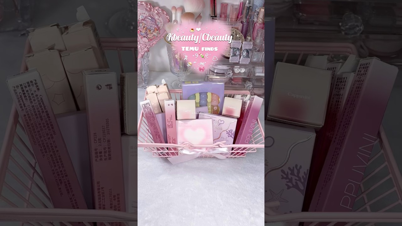 Kbeauty/Cbeauty TEMU finds! #temu #temuhaul #trending #fyp #viralshorts #makeup #dupes #aesthetic