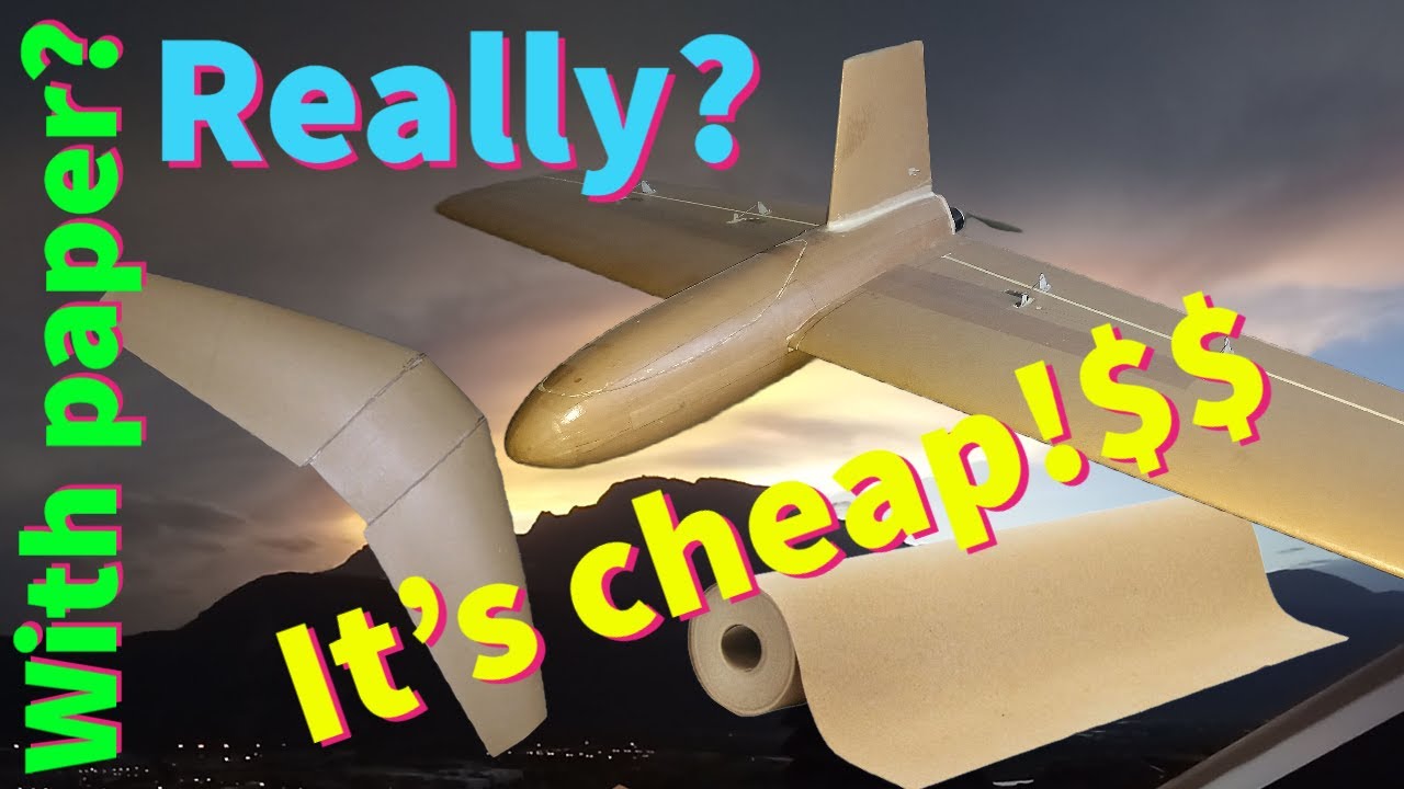 Covering foam wings with paper for cheap RC plane. YouTube