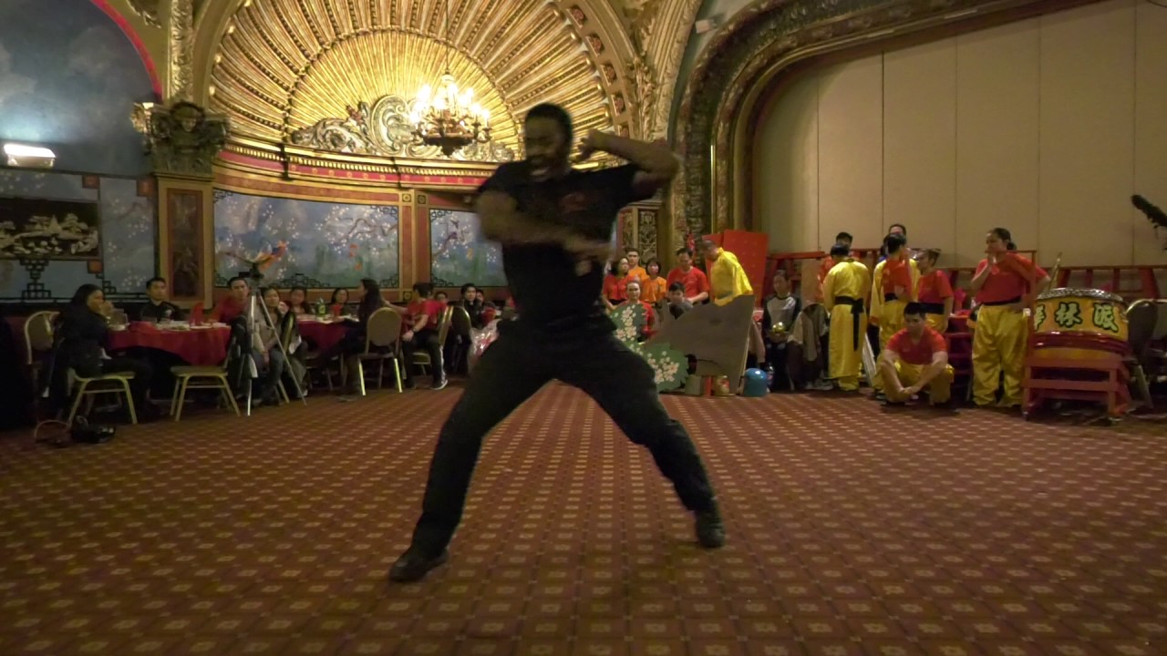 Martial Arts ( Kung Fu ) during the lion dance competition in Boston