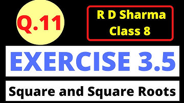 Q.11 Exercise 3.5 Chapter 3 Squares and Square Roots R D Sharma Class 8 Math Solutions