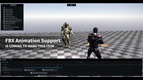 FBX / DAE Skinned Animations Import | MANU #NoCode Video Game Maker