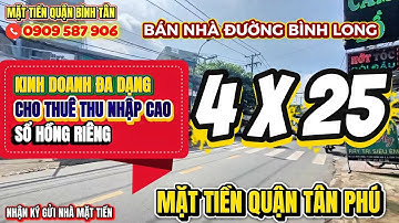 Bán nhà Mặt tiền quận Tân Phú  Mặt tiền đường Bình Long 4x25 #mattienquantanphu #mattienquanbinhtan
