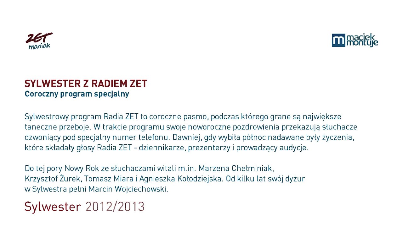 ZETmaniak - Sylwester z Radiem ZET
